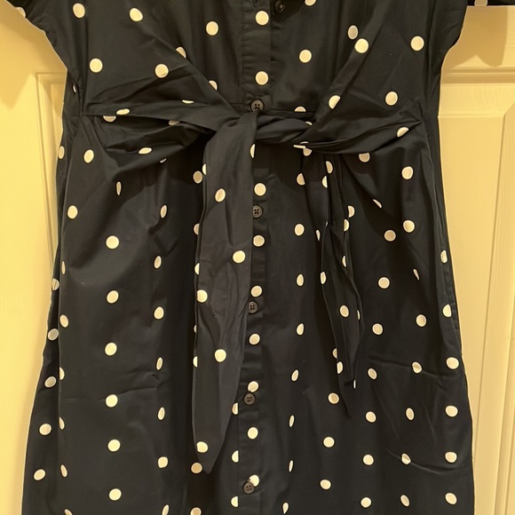Old Navy Maternity Small Front Tie Navy Dress - Picture 5 of 5